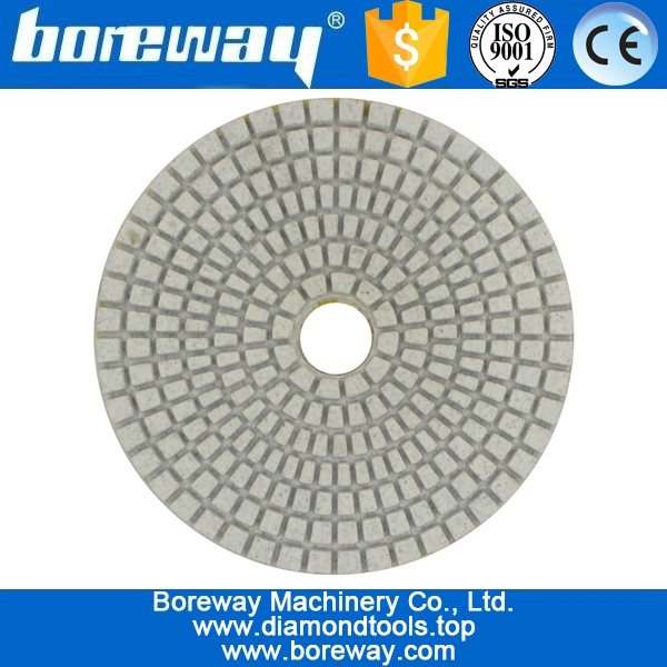 4inch 100mm 7 steps white wet use diamond polishing pads for granite marble quartz concrete ceramic