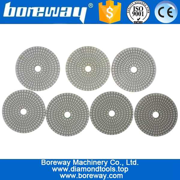 4inch 100mm 7 steps white wet use diamond polishing pads for granite marble quartz concrete ceramic