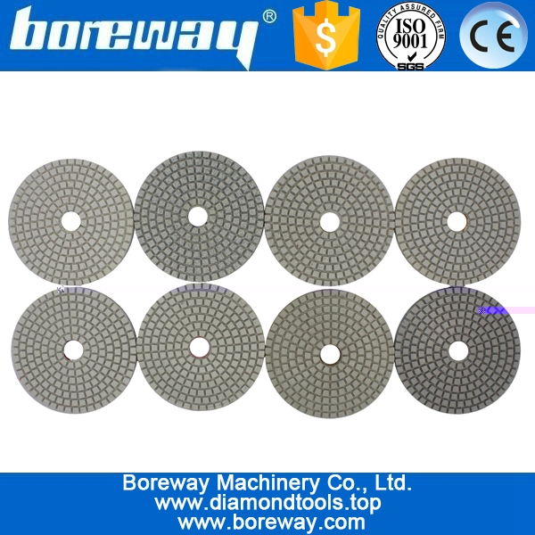 4 pulgadas de 100 mm 8 pasos tipo cuadrado almohadillas de pulido de diamantes para piedra de hormigón de cerámica