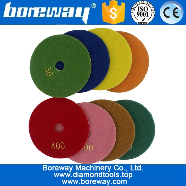 4 pulgadas de 100 mm 8 pasos tipo cuadrado almohadillas de pulido de diamantes para piedra de hormigón de cerámica