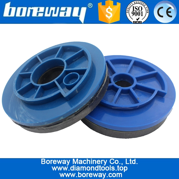 घोंघा ताला के साथ 4 इंच 100 मिमी काली बफ हीरा किनारे चमकाने पैड