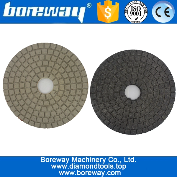 पत्थर सिरेमिक के लिए 4 इंच 100 मिमी काले और सफेद बफ पॉलिश पैड