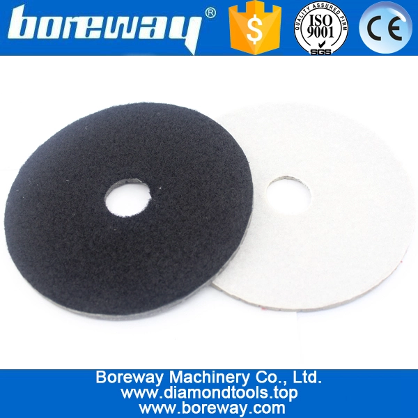 पत्थर सिरेमिक के लिए 4 इंच 100 मिमी काले और सफेद बफ पॉलिश पैड