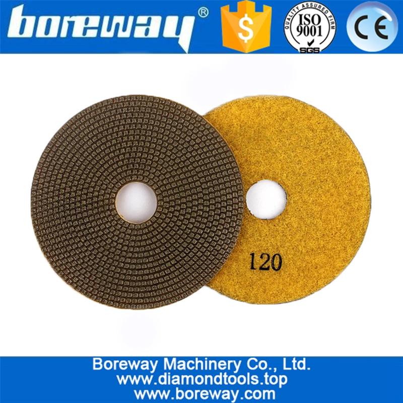 4inch 100mm electroplated diamond polishing pads for concrete
