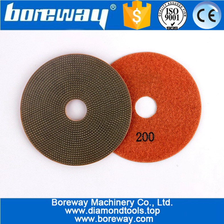 4inch 100mm electroplated diamond polishing pads for concrete
