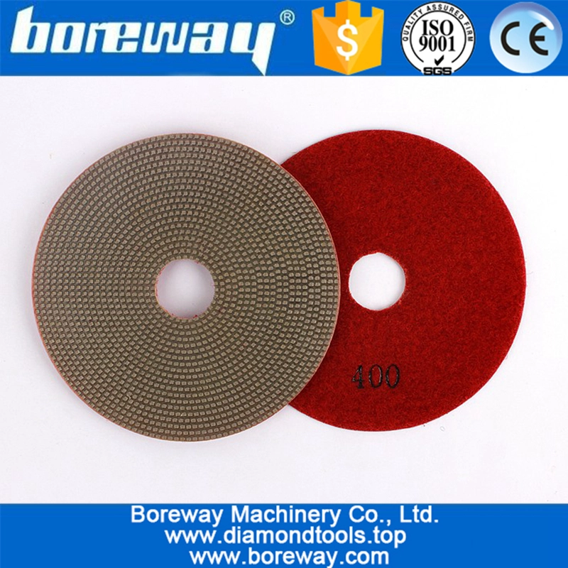 4inch 100mm electroplated diamond polishing pads for concrete