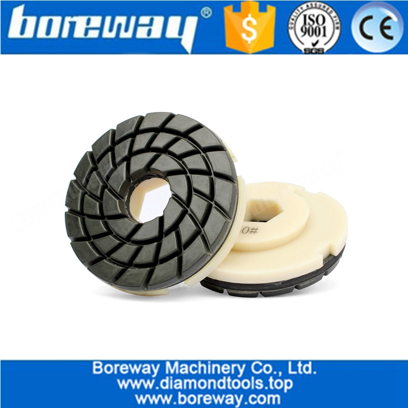 花崗岩コンクリートのための4インチ7個/セットカタツムリロックレジンボンドエッジ研磨パッドコンクリートマーブル研磨工具