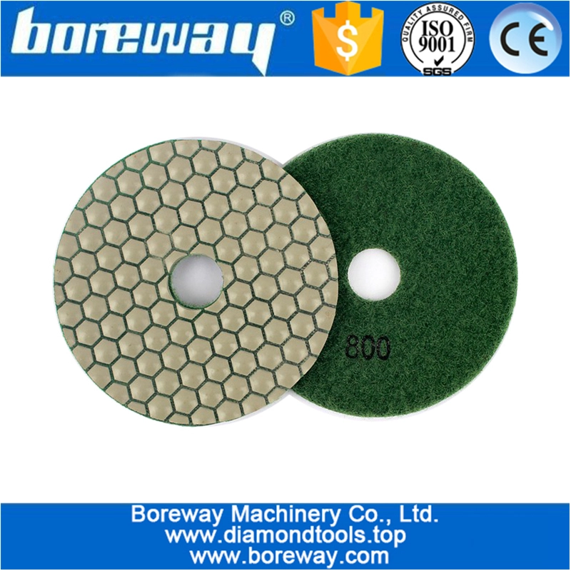 Almofada de lustro da liga seca da resina do diamante 4inch para lustrar o granito