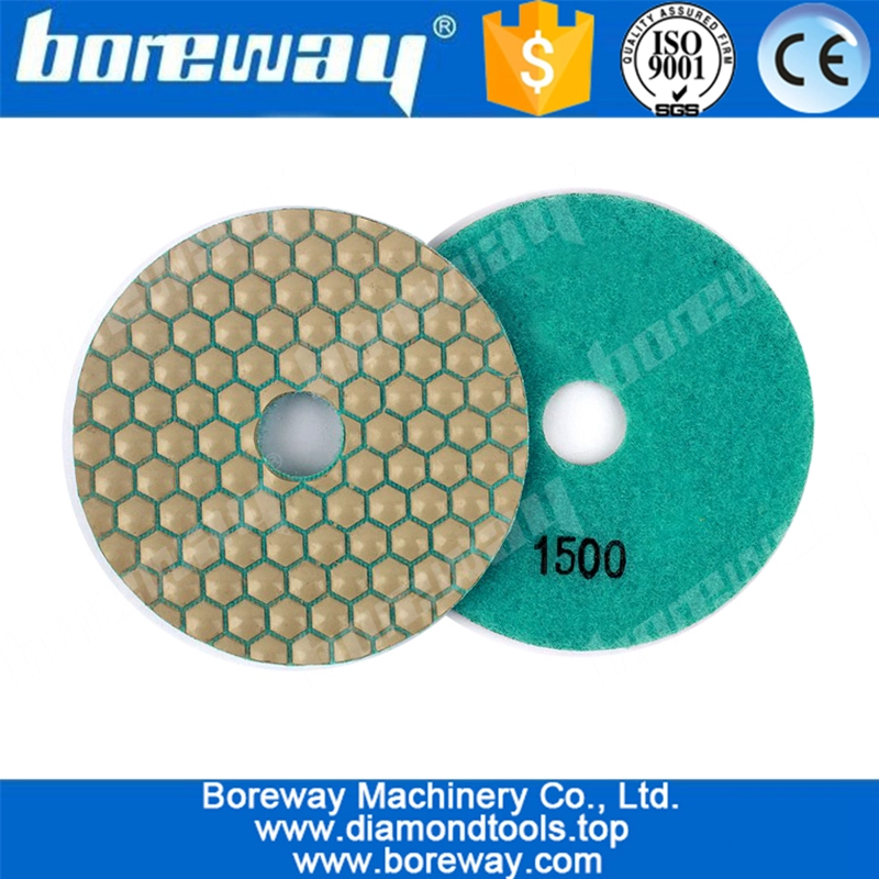 Almofada de lustro da liga seca da resina do diamante 4inch para lustrar o granito
