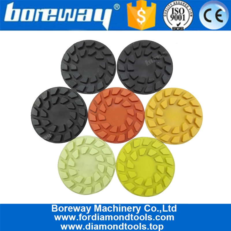 4インチレジンボンドダイヤモンドフロアが50＃から3000＃に研磨パッドを一新