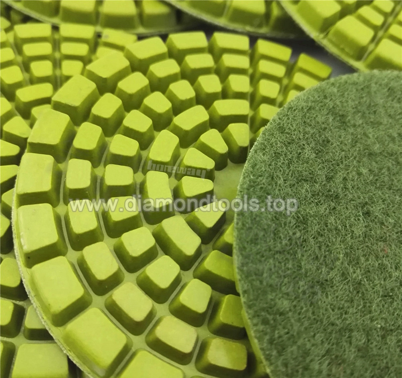 Tamponi per lucidatura per pavimenti diamantati con legante diamantato a base di resina diamantata da 4 pollici per marmo granito