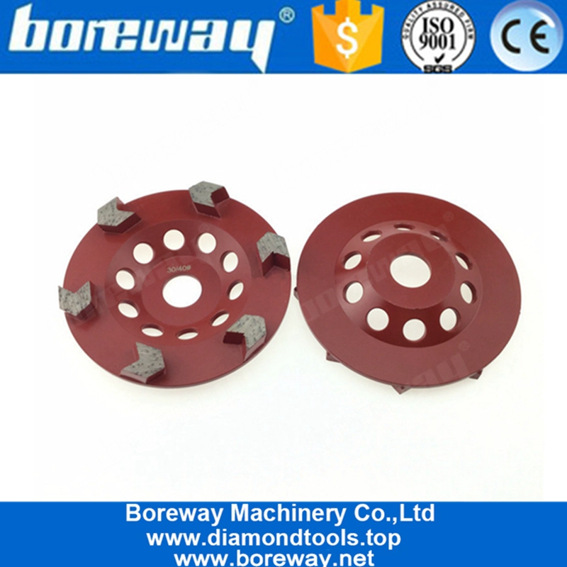 5-дюймовый 6-ти сегментный алмазный шлифовальный круг для бетонного пола Terrazzo