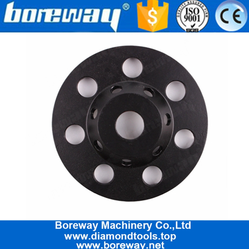 Mola in calcestruzzo diamantata da 5 pollici con 7 segmenti di freccia per pavimento in terrazzo in cemento