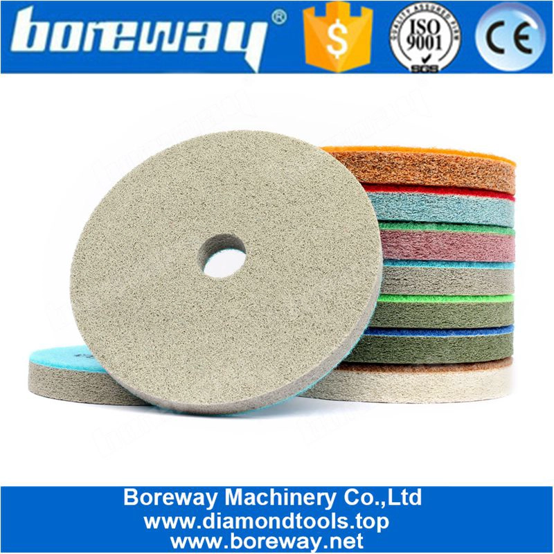 संगमरमर ग्रेनाइट के लिए 5 इंच 7 कदम स्पंज घर्षण पॉलिशिंग पैड