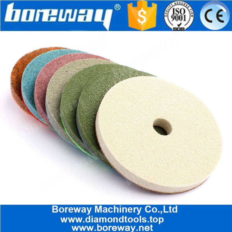 संगमरमर ग्रेनाइट के लिए 5 इंच 7 कदम स्पंज घर्षण पॉलिशिंग पैड