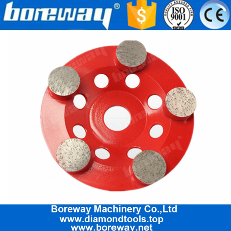 Piastra di macinazione in cemento diamantato D125MM da 5 pollici per pavimento in terrazzo in cemento