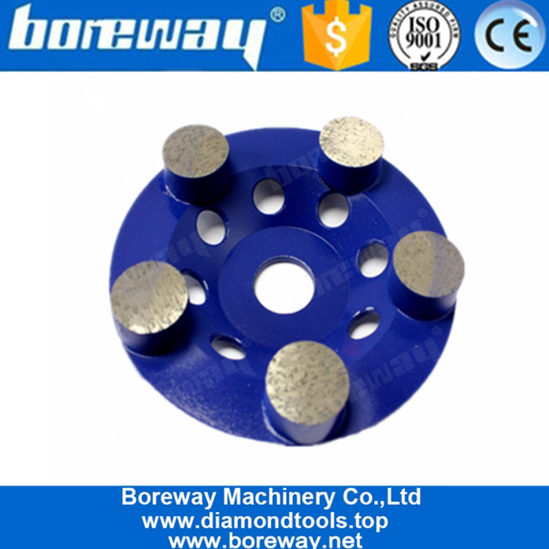 Piastra di macinazione in cemento diamantato D125MM da 5 pollici per pavimento in terrazzo in cemento