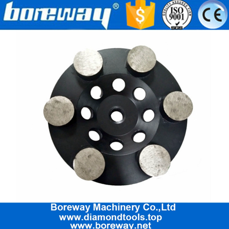 Piastra di macinazione in cemento diamantato D125MM da 5 pollici per pavimento in terrazzo in cemento