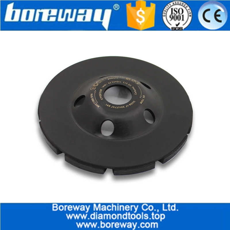 Segmenti a barre ad arco a doppia riga da 5 pollici Segmenti a tazza di rettifica diamantata con filo M14 o 5/8 "-11