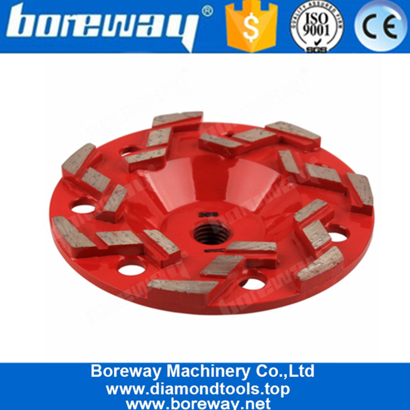 Mola diamantata a 5 pollici a forma di S per mola diamantata per pavimento in cemento e pietra