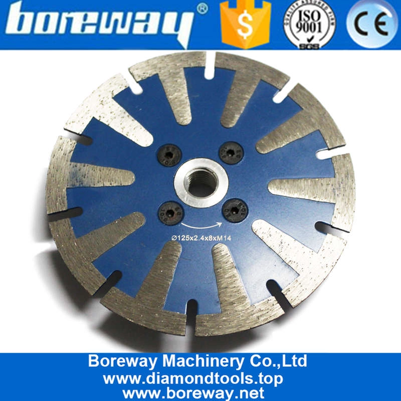 5 Zoll Nassgebrauch Kreissägeblatt Granitschneiden Betonschneidscheibe mit T-Segment-Schutzzähnen