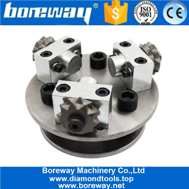 5インチの衛星タイプのブッシュハンマープレートは、石大理石の粉砕のための3つのヘッドを備えています