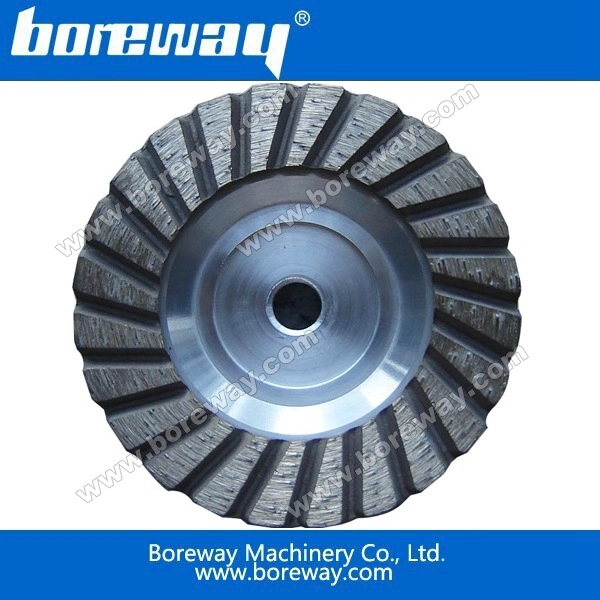 Nasse Verwendung Aluminiumbasis Einzel-Turbo-Diamant-Schalenrad für Winkelschleifer