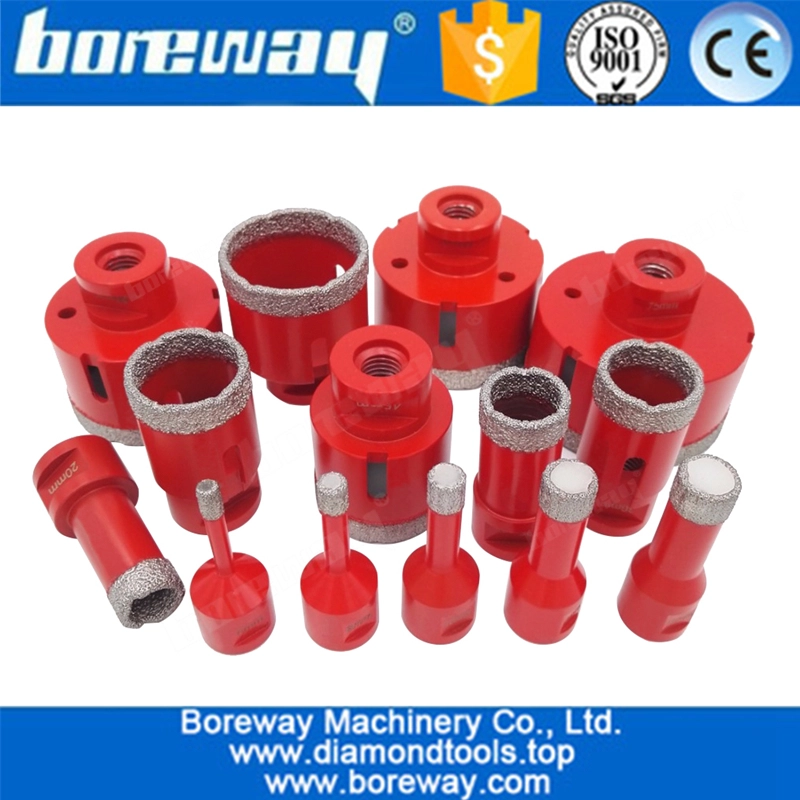 China 5mm-120mm Mit Gewinde M14 Vakuum gelötet Diamant Lochsäge Bohrer Hersteller