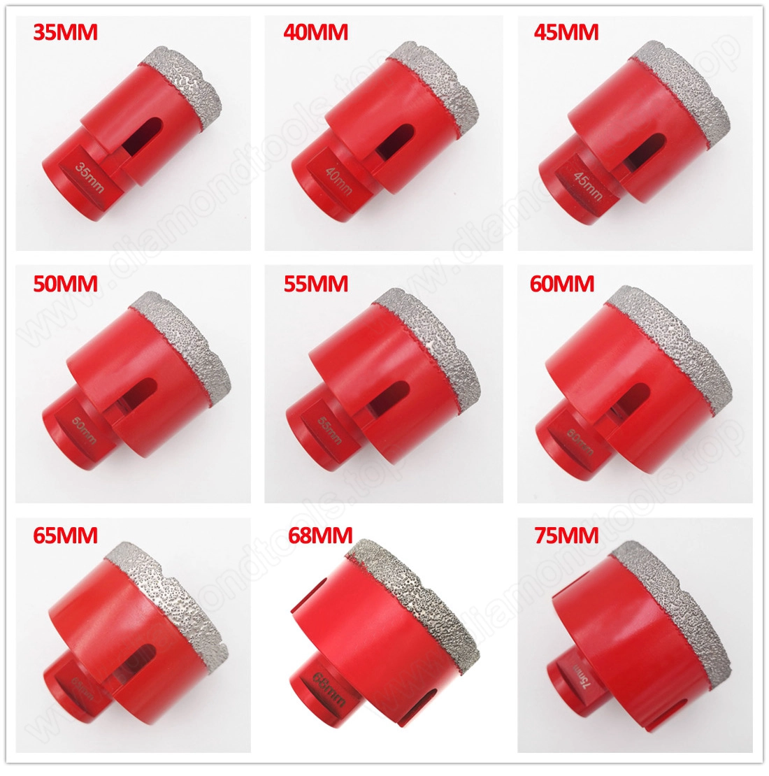 China 5mm-120mm Mit Gewinde M14 Vakuum gelötet Diamant Lochsäge Bohrer Hersteller