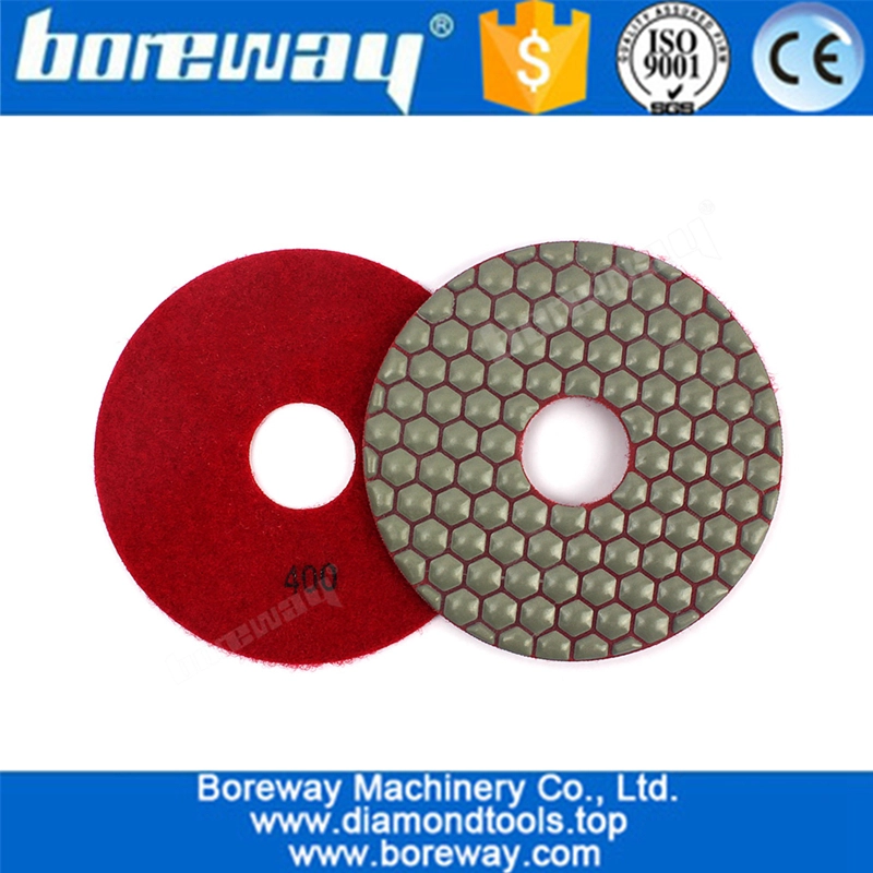 कोण ग्राइंडर पॉलिशिंग स्टोन ग्रेनाइट संगमरमर के लिए 5 इंच 125 मिमी डायमंड ड्राई पॉलिशिंग पैड