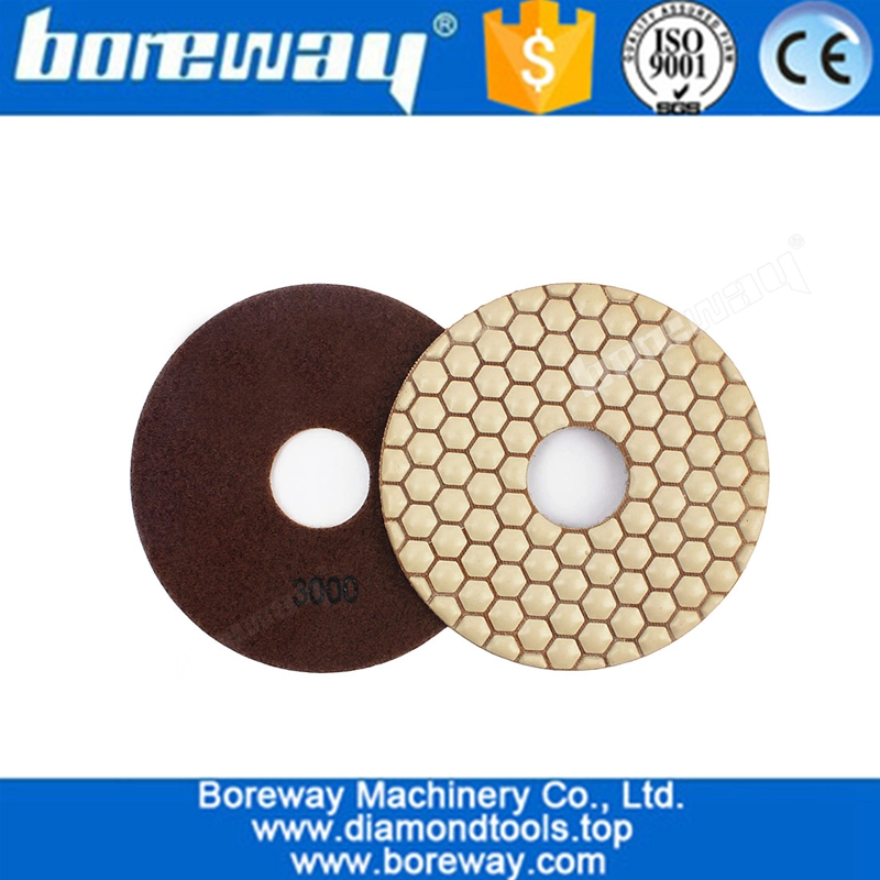 कोण ग्राइंडर पॉलिशिंग स्टोन ग्रेनाइट संगमरमर के लिए 5 इंच 125 मिमी डायमंड ड्राई पॉलिशिंग पैड