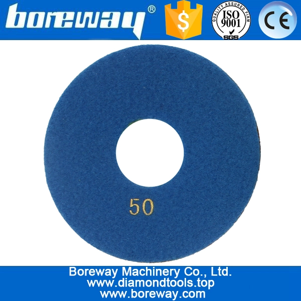 5inch 125mm 4 steps metal diamond polishing pads for stone concrete ceramic