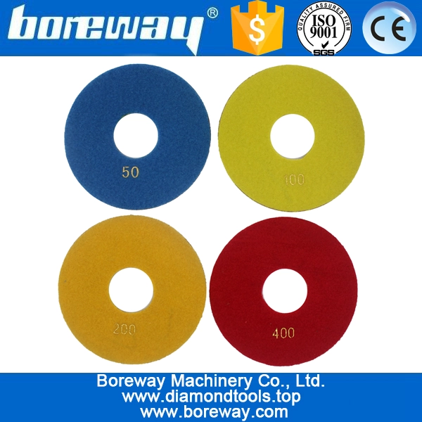 5inch 125mm 4 steps metal diamond polishing pads for stone concrete ceramic