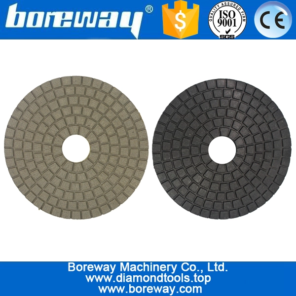 पत्थर सिरेमिक के लिए 5inch 125mm काले और सफेद बुफ़ पॉलिशिंग पैड
