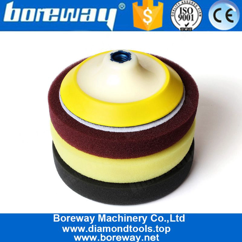 6インチの車の泡のスポンジの磨くパッドおよび5インチの泡の裏当てのパッド
