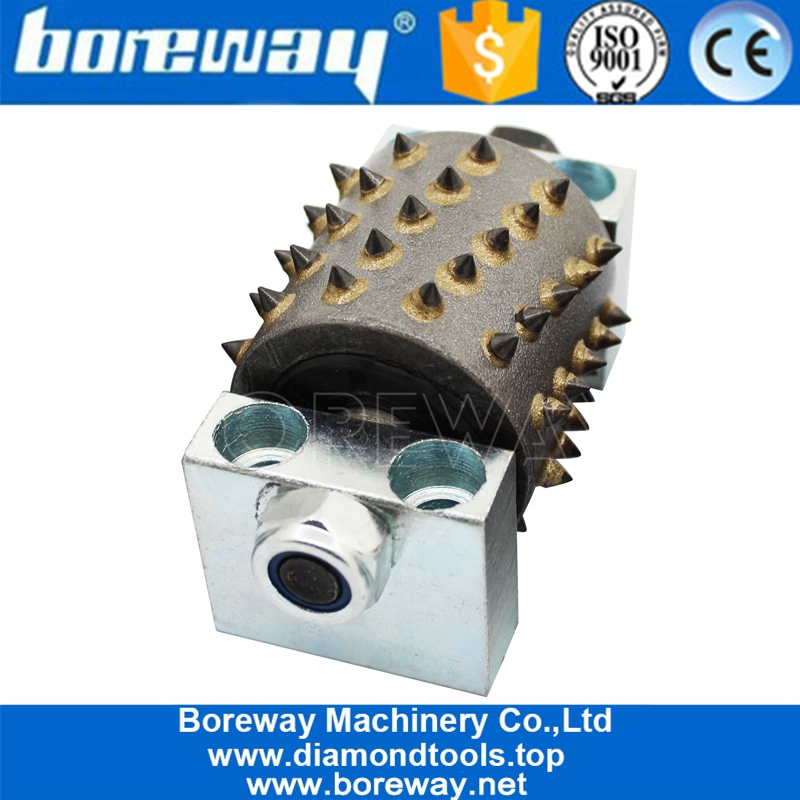 60ピン高性能ブッシュハンマーローラーがリッチ表面研削をサポートしている