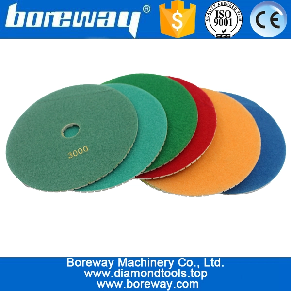 6inch 150mm 7 steps wet use square type diamond polishing pads