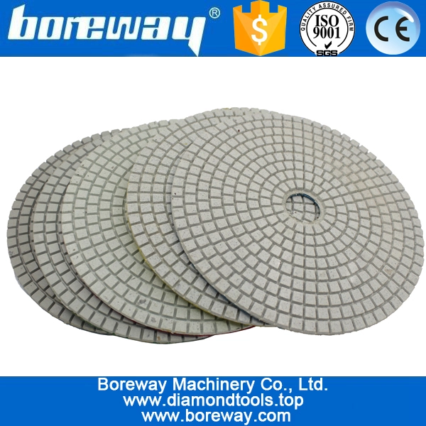 6inch 150mm 7 steps wet use square type diamond polishing pads