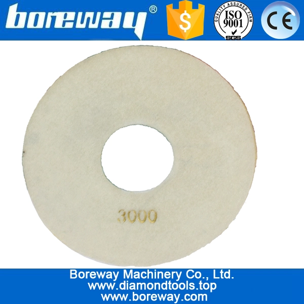 6inch 150mm wet use white diamond polishing pads for granite marble quartz concrete ceramic