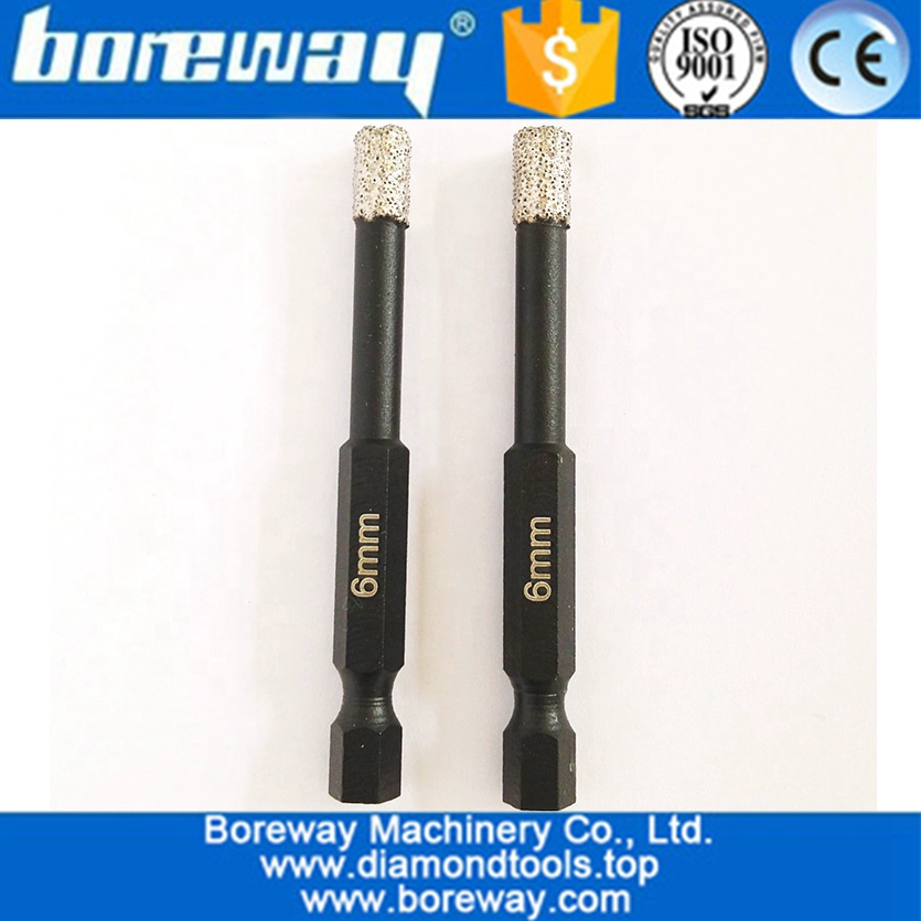 6mm-14mm vakuumgelötet Trockenbohrkronen mit Schnellkupplungs-Diamantbohrkronen für Bohrgestein aus Steingranitmarmor