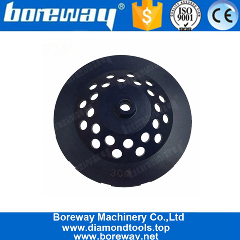 7 Zoll zweireihige Diamantschleifscheibe für Steinoberfläche und Betonboden