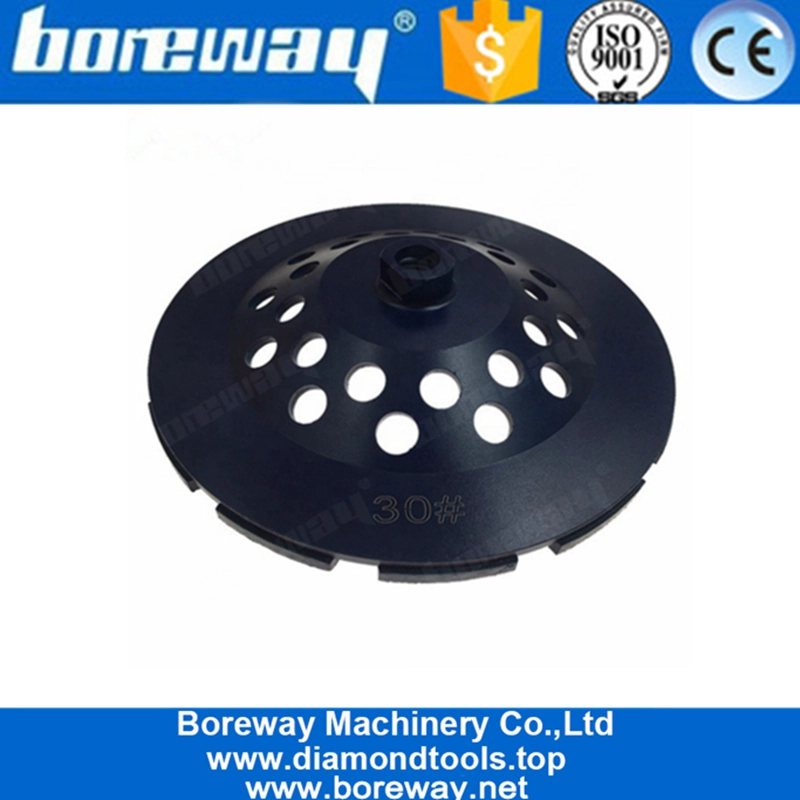 7 Zoll zweireihige Diamantschleifscheibe für Steinoberfläche und Betonboden