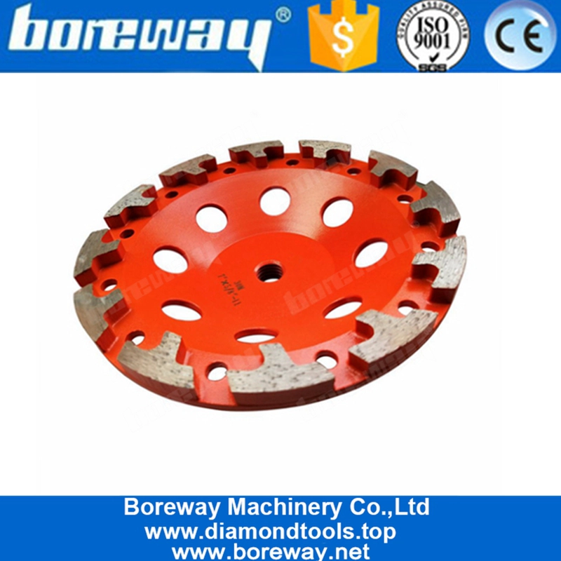 Mola diamantata a 7 pollici a forma di T per diamante duro per calcestruzzo e terrazzo