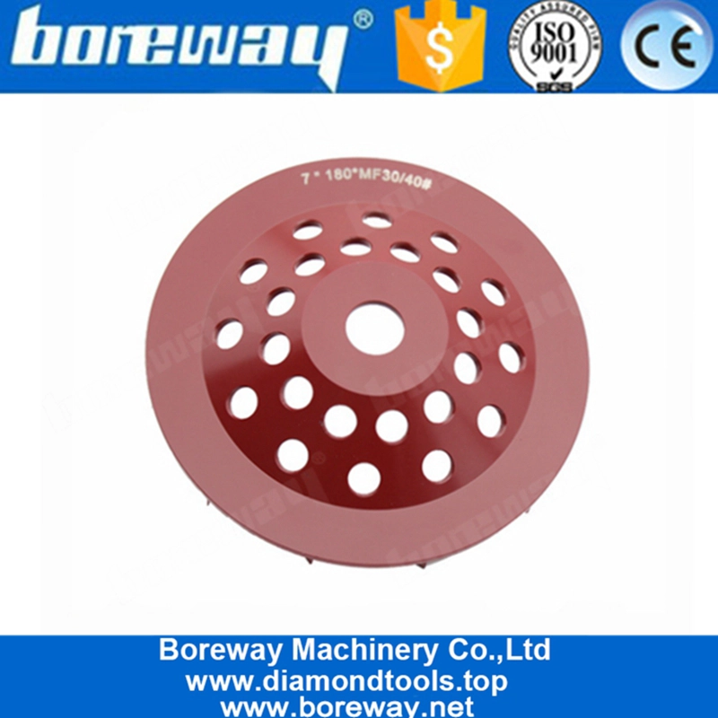 Ruota a tazza da 7 pollici con dodici segmenti a rombo per lappatura in cemento e lucidatura della pietra