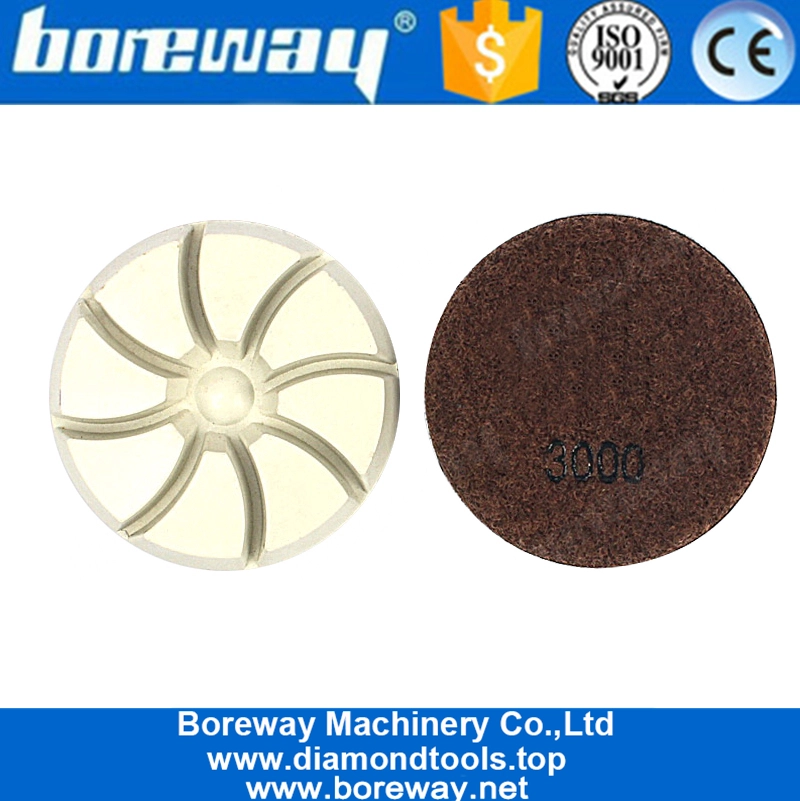 7 Step Dry Verwenden Sie Diamantharz-Polierpads für Betonböden