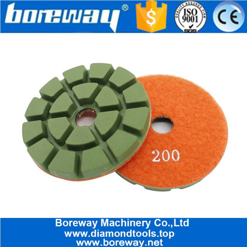 संगमरमर कंक्रीट के लिए 7 कदम राल हीरा तल चमकाने पैड