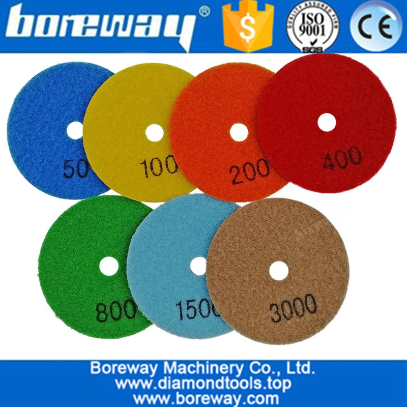 7Pcs/set 3inch Dry Diamond Polishing Pads 80mm Resin Bond Diamond Flexible Polishing Pads sanding disc polishing disc