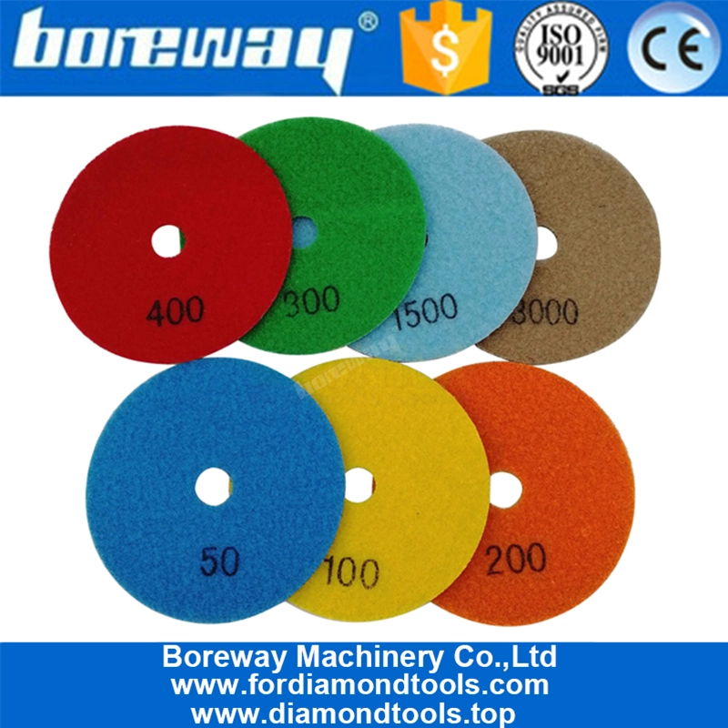 7個/セット4インチストーンダイヤモンドサンディングディスク高品質径。 100MMドライダイヤモンドフレキシブル研磨パッド