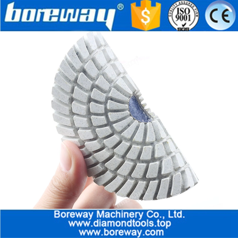 ग्रेनाइट और संगमरमर के साथ 7pcs 4 इंच 100 मिमी गीला हीरा चमकाने पैड