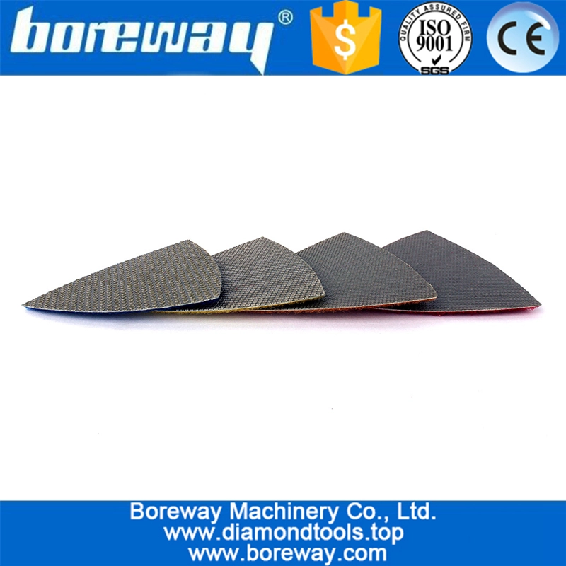 ग्रेनाइट रेनोवेटर रेनोवेटर के लिए 80 मिमी त्रिकोणीय पॉलिशिंग पैड 5 पीसी डायमंड पीस डिस्क